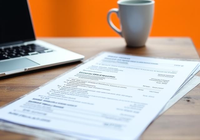 Clean, professional Dutch CV on a laptop screen with a coffee cup